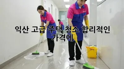 익산 고급 주택 청소💎, 합리적인 가격에✨